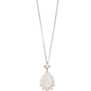 LC Mother-of-Pearl Scalloped Teardrop Pendant